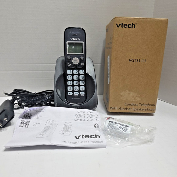 VTech VG131-11 Cordless Telephone Dect 6.0 Handset Speakerphone Black NIB - Picture 4 of 8